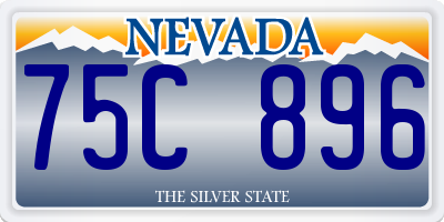 NV license plate 75C896