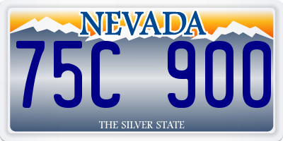 NV license plate 75C900