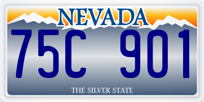 NV license plate 75C901