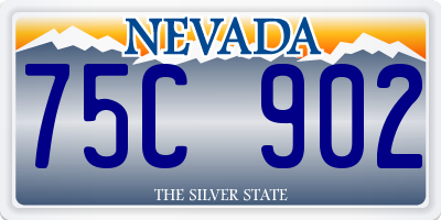 NV license plate 75C902