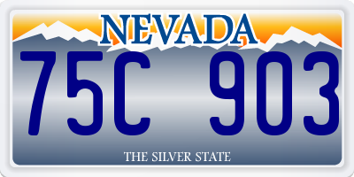 NV license plate 75C903