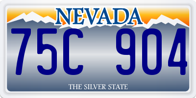 NV license plate 75C904