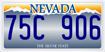 NV license plate 75C906