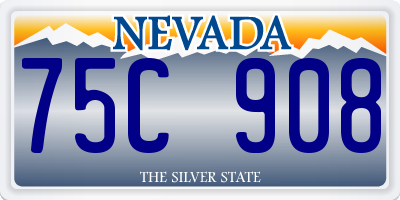 NV license plate 75C908
