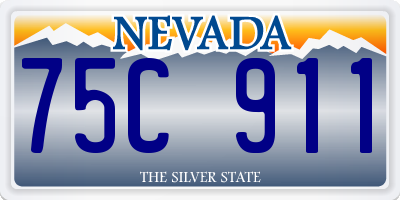 NV license plate 75C911