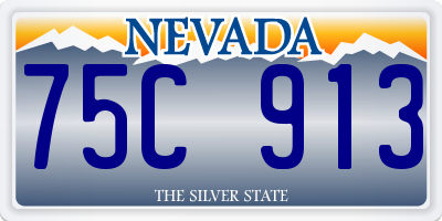 NV license plate 75C913