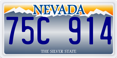 NV license plate 75C914