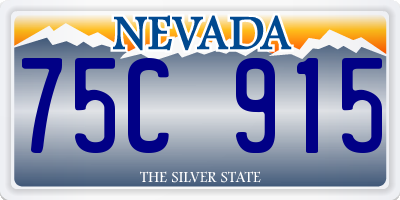 NV license plate 75C915