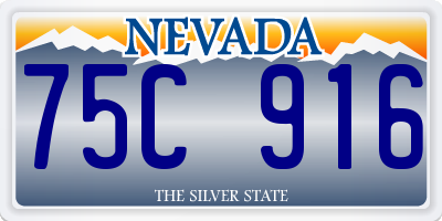 NV license plate 75C916