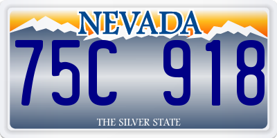NV license plate 75C918
