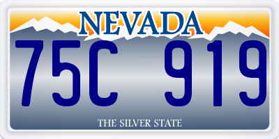 NV license plate 75C919