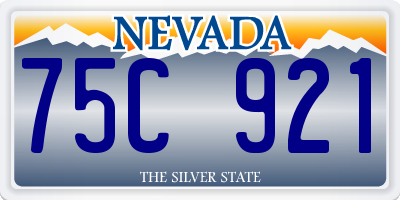 NV license plate 75C921