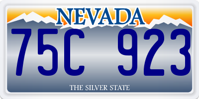 NV license plate 75C923