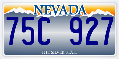 NV license plate 75C927