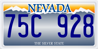 NV license plate 75C928