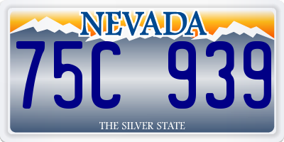 NV license plate 75C939