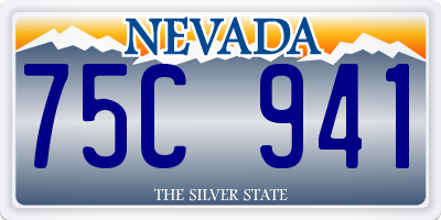 NV license plate 75C941