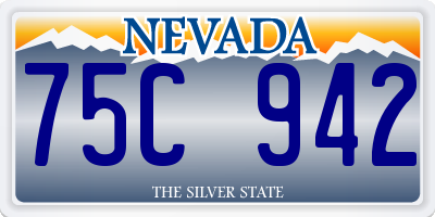 NV license plate 75C942