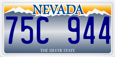NV license plate 75C944