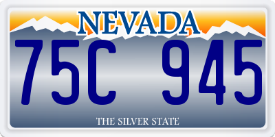 NV license plate 75C945