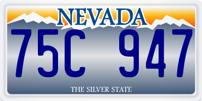 NV license plate 75C947