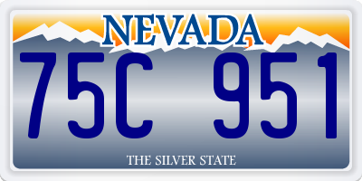 NV license plate 75C951