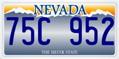 NV license plate 75C952