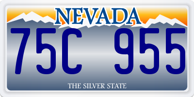 NV license plate 75C955