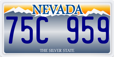 NV license plate 75C959