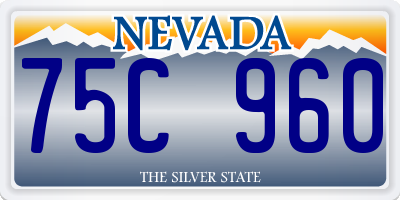 NV license plate 75C960