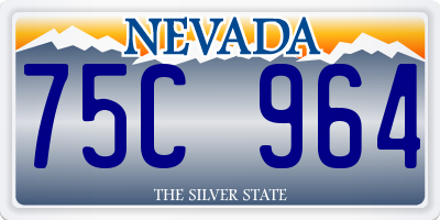 NV license plate 75C964