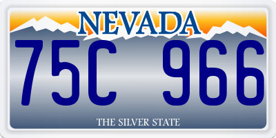 NV license plate 75C966