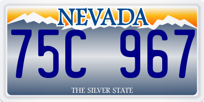 NV license plate 75C967