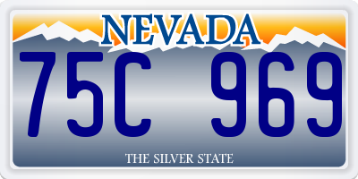 NV license plate 75C969