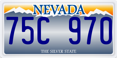 NV license plate 75C970