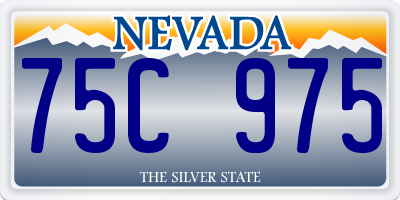 NV license plate 75C975