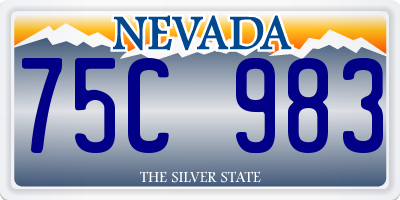 NV license plate 75C983