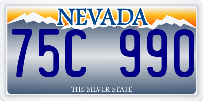 NV license plate 75C990