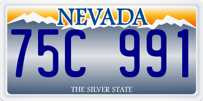 NV license plate 75C991