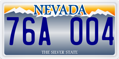 NV license plate 76A004