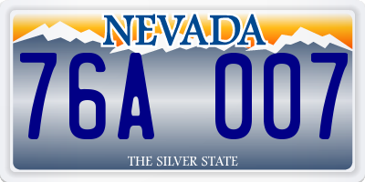 NV license plate 76A007