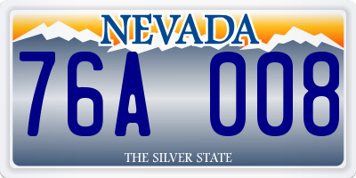 NV license plate 76A008