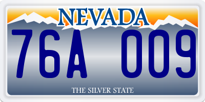 NV license plate 76A009