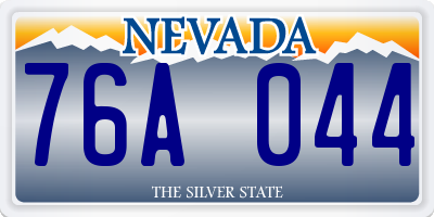 NV license plate 76A044
