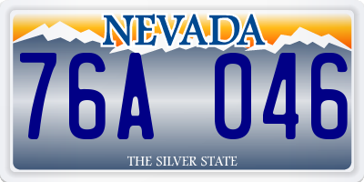 NV license plate 76A046