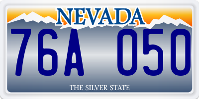NV license plate 76A050