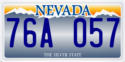 NV license plate 76A057