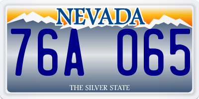 NV license plate 76A065
