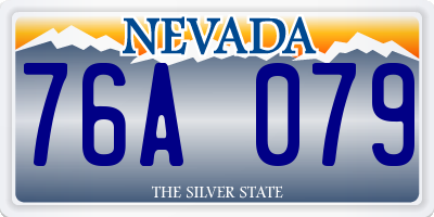 NV license plate 76A079