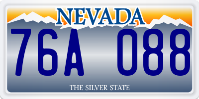 NV license plate 76A088